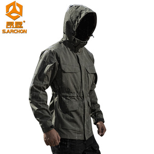 Chaqueta táctica espía para hombre M65 cortavientos medio largo impermeable al aire libre <span class=keywords><strong>ropa</strong></span> de carga funcional - Product Image 5