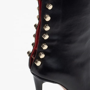 Botas Altas de Mujer con Recortes Traseros y Decoración Metálica, Talla Grande 45, Zapatos de Vestir con Tacón de Aguja, Botas Largas con Tacón Delgado - Product Image 5