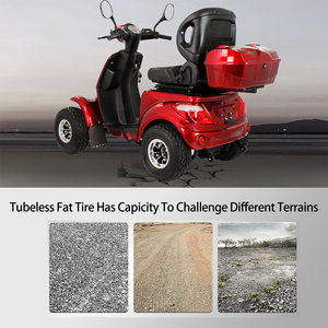 รถสกู๊ตเตอร์ไฟฟ้า KSM-910 สำหรับผู้สูงอายุ แบบขับเคลื่อนสี่ล้อ สำหรับใช้งานนอกถนน  แบบสองที่นั่ง  รับน้ำหนักได้มาก พร้อมไฟ LED และตะกร้า - Product Image 5