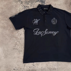 T-Shirt Unisex Tagliata e Cucita per Uomo, in Cotone Morbido Dryfit, <span class=keywords><strong>Basic</strong></span> 300 Gsm, <span class=keywords><strong>Polo</strong></span> Pesante Tinta Unita, Produttore di Abbigliamento per Adolescenti - Product Image 2