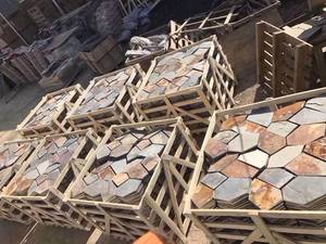 אבן צפחה שחורה סדירה טבעית שחור עמיד לפצל אקראי מטורף ריצוף אבן דגל עבור גנים חיצוניים ושבילים - Product Image 5