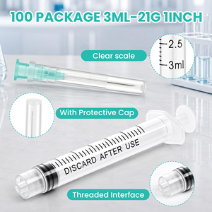 Seringue médicale jetable 31G, épaisseur 8 mm, couleur turquoise, aiguille stérile 6 mm, 8 mm, 13 mm, en acier inoxydable et PP, 1 ml, personnalisable - Product Image 2