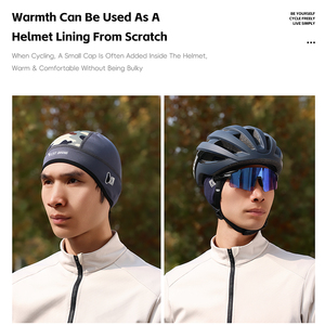 WEST BIKING アウトドアスポーツ 冬用バイク スカルキャップ ヘルメットライナー 防風 保温 フリース サイクリング ランニングハット 男女兼用 - Product Image 2
