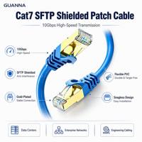 Cable de Conexión RJ45 CAT8 S/FTP CCA de 600MHz de Fábrica, Blindado y Chapado en Oro, con Certificación CE/RoHS, Revestimiento Exterior de PVC, Color Personalizado