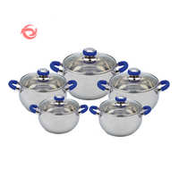 Lot de 10 casseroles en acier inoxydable pour cuisinière à induction bon marché