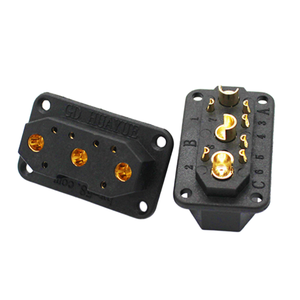 Conector integrado de 3 polos, 25A de alimentación + 6 pines, 5A de señal, conector de contacto chapado en oro para pulverización agrícola, modelo UAV RC - Product Image 2