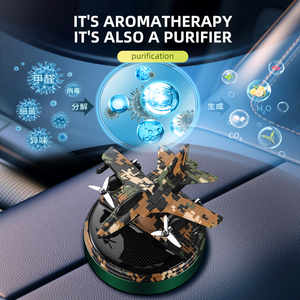 คอนโซลกลางรถใบพัดนักรบพลังงานแสงอาทิตย์ <span class=keywords><strong>flavorin</strong></span> แดชบอร์ดรถน้ําหอมปรับอากาศพร้อมน้ําหอมวานิลลา - Product Image 5