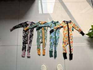 Maßgefertigte Bambus-Babykleidung mit Reißverschluss Individuell Angepasste Kinderkleidung Niedliche Bedruckte Bambus-Zipperkleidung - Product Image 6