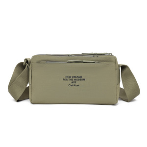 Sac bandoulière en nylon avec logo brodé personnalisé, sangle réglable, multi-poches, sac à bandoulière décontracté pour tous les jours - Product Image 3