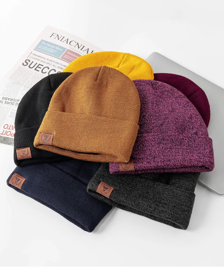 Gorro de inverno de malha com desenho bordado personalizado, gorro de cabelo mohair, chapéu quente acrílico com logotipo personalizado, fabricante de gorros