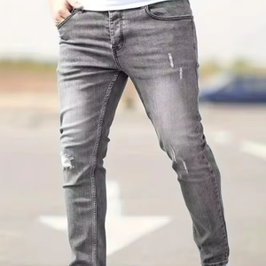 Pantalones Vaqueros Ajustados Elásticos de Estilo Americano para <span class=keywords><strong>Hombre</strong></span>, Cintura Media, Corte Lápiz, Casuales - Venta al por Mayor Directa de Fábrica, Servicio Personalizado OEM/ODM - Product Image 1