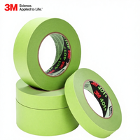Ruban de masquage en papier crépon vert 3M 401+ anti-frisottis, découpe personnalisée pour applications de masquage en retouche automobile