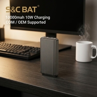 Batterie externe 10000 mAh à charge rapide bidirectionnelle 10W Micro USB DC, format compact, multi-ports, écran LED, pour voyages d'affaires et usage quotidien, direct usine