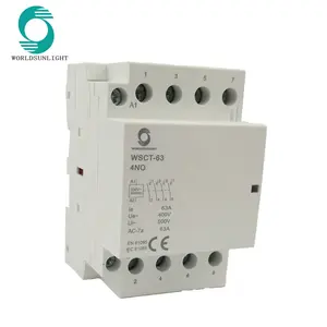 Contetor modular doméstico, WSCT-63 4p 63a 4no ou 2nc2no 220v/230v 400v 50/60hz din rail