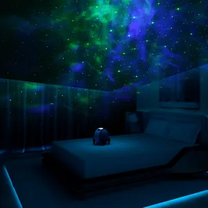 Fábrica original OEM laser Aurora projeção luz estrela nebulosa céu estrelado luz noite projetor com ruído branco