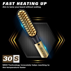 Mini <span class=keywords><strong>brosse</strong></span> électrique professionnelle, 1 pièce, Portable, pour les hommes, pour lisser la barbe - Product Image 5