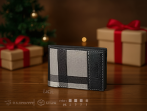 Portafoglio da uomo sottile da 7 pollici in PU con pannelli, minimalista, idea regalo - Product Image 2