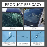 Auto-Windschutzscheiben-Reparaturset Glasriss-Reparaturflüssigkeit Windschutzscheiben-Kratzer-Reparaturkleber Auto-Glas-Restaurations-Werkzeugset