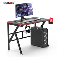 BEISIJIE Vente Chaude Direct Usine Support de Tasse en Bois Noir en Forme de K pour Bureau de Gaming, Conception Extensible, Usage Commercial, Anti-pression