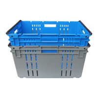 Caisse à fruits en plastique ventilée robuste, empilable et emboîtable, panier de récolte agricole pour le stockage des légumes, bac en PP vierge
