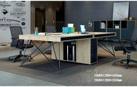 Design moderno formati standard aperto mobili per ufficio set 4-cluster di workstation scrivania postazione di lavoro