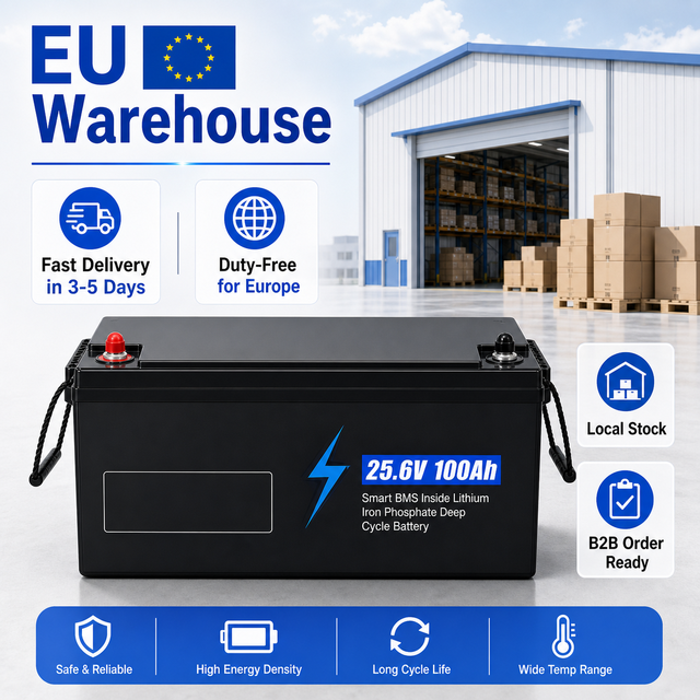 24V 25.6V 100 200Ah LiFePO4 Lithium Battery Prismatic Cell Deep Cycle Rechargeable Battery for Residential Energy Storage Backup