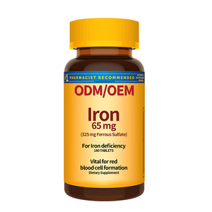 Comprimés de fer 65 mg Complément de fer avec calcium zinc sélénium pour le soutien des globules rouges - Product Image 1