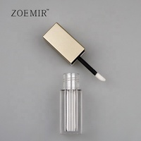 Tubes de brillant à lèvres transparents de 4 ml, carrés, vides, pour rouge à lèvres liquide, conteneurs en plastique transparent à mécanisme rotatif pour blush liquide