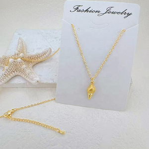 CH-LAN0920 Lovely Shell Necklace Cheap Mini Copper Shell Charms Necklace Fish/<strong>Crab</strong>/Whale Charms Necklace <strong>Jewelry</strong> Wholesale - Product Image 4