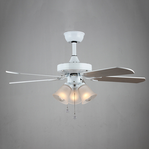 Ventilador de techo con luz LED con control remoto, aspas de madera, ventilador decorativo moderno para el hogar, Material Base de hierro, blanco cálido - Product Image 4
