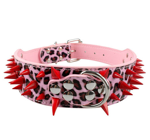 red spikes:leopard pink