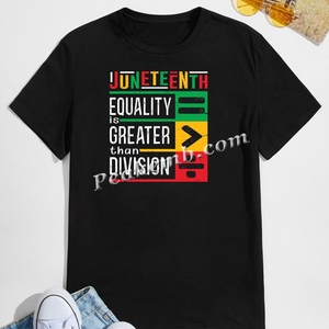 Diseño de transferencia de calor personalizado JUNETEENTH EQUALITY GREATER DIVISION Durable y lavable Impermeable Impreso para DTF - Product Image 4