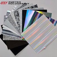 Film de lamination holographique 3D à écriture directe, effet feuille d'argent métallique, lavable, rouleau de feuille de marquage à chaud pour papier
