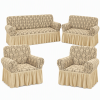 Housse de canapé jacquard damassé ultra-extensible, protection universelle pour meubles, motif floral, pour fauteuil et canapé, toutes saisons, décoration intérieure