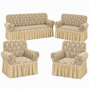Copridivano Elasticizzato in Jacquard Damascato, Protezione Universale <span class=keywords><strong>per</strong></span> Mobili, Copertura Floreale <span class=keywords><strong>per</strong></span> Poltrona <span class=keywords><strong>e</strong></span> Divano, Decorazione <span class=keywords><strong>per</strong></span> Tutte le Stagioni - Product Image 2