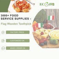 Drapeaux personnalisés imprimés pour brochettes, burgers, gâteaux, aliments, cocktail, avec logo