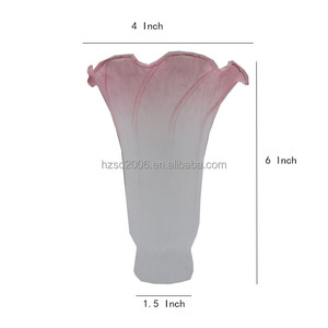 <span class=keywords><strong>Paralume</strong></span> in giglio di stagno realizzato a mano <span class=keywords><strong>rosa</strong></span> antico 6 "altezza copertura in vetro dimmerabile facile installazione per accessori di illuminazione soffiata - Product Image 1