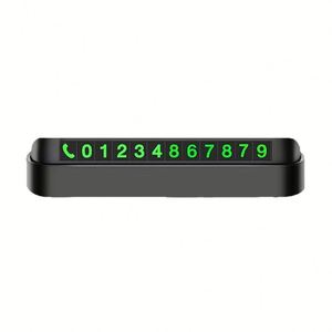 Carte de stationnement temporaire lumineuse pour voiture avec numéro de téléphone, support de téléphone intégré, dissimule le numéro de stationnement avec désodorisant intégré - Product Image 2