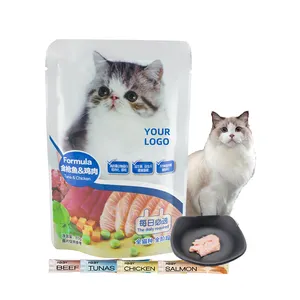 Factory high-quality customized nutrition cat cream meat treats wet cat food