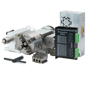 Hltnc Độ Chính Xác Cao Máy Tiện 4:1 K12 100Mm 4 Hàm Chuck 4 Trục <span class=keywords><strong>CNC</strong></span> Bàn Quay Dviding Đầu Máy Tiện Với NEMA 23 34 Động Cơ Bước - Product Image 1