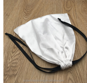 Super Soft <b>White</b> Black Rose Gold Underwear Lingerie Cloth Dust Packaging Pouch Custom Logo Printed Silk Drawstring <b>Bag</b> - Product Image 5