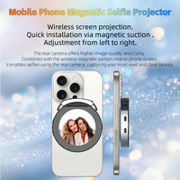 Appareil photo magnétique pour téléphone portable Appareil de mise en miroir de l'écran selfie IOS Android Harmony OS Mini caméra à écran HD de 2.1 pouces pour les voyages