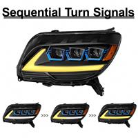 Nouveaux phares de projecteur LED triple LUMA avec feux de jour LED pour Toyota 4Runner Hilux Surf 4ème génération 2006-2009