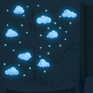 Decorazione Baby Room nuvola autoadesiva con stella incandescente adesivo da parete - Product Image 2