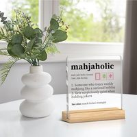 Décoration de bureau Mahjong en acrylique moderne et écologique, décor de bureau amusant universel pour femmes, cadeau d'anniversaire pour la famille et les collègues