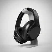 Casque de jeu sans fil supra-auriculaire LDON 839 avec haut-parleurs dynamiques, coussinets en mousse à mémoire de forme, son Hi-Fi, commandes par boutons, chargement Type-C