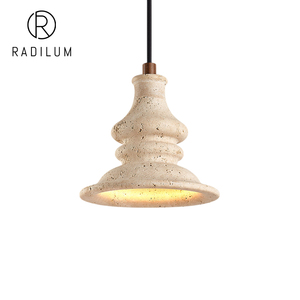 Lámpara Colgante de Travertino Wabi Sabi, para Isla de Cocina, Comedor, Mesita de Noche, Estilo Japandi, Piedra Natural, LED, UL, <span class=keywords><strong>Regina</strong></span> - Product Image 1