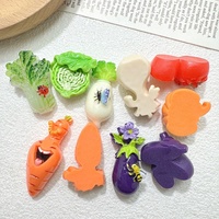 Breloques en résine de légumes de dessin animé, aubergine, faites à la main, pour coque de téléphone DIY