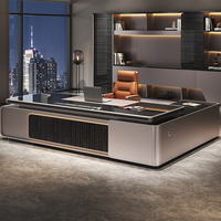 Bureau de direction avec une ambiance luxueuse et haut de gamme, bureau de manager premium, ensemble bureau et chaise de président