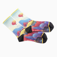 Chaussettes de sport en laine personnalisées, absorbantes, antibactériennes, désodorisantes, à impression numérique, mi-mollet, pour hommes et femmes